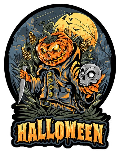 Halloween momie citrouille - halloween,