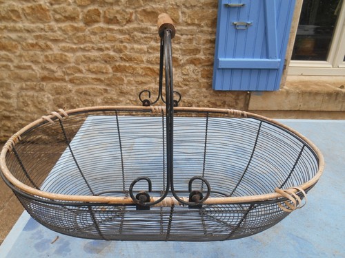 Grand panier fil fer porte - fer,