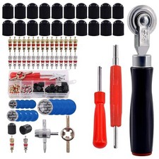 70Pcs Demonte Valve Pneu Outil Tire Repair Kit Valve Core 4-1 Outil de Répara...