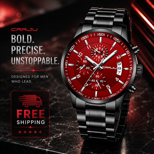 Crrju men fashion stainless - crrju,