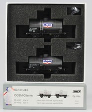 LS Models HO #30 445 SNCF Mobil OCEM Tank Car Set of 2, Made in Belgium, LN/BX