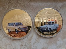 2 x commemorative coin medal 50 years Trabant 601 S, 601 K Ø 70 mm color coin