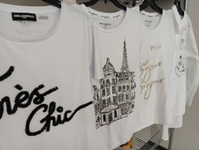 4 Pre-owned Womens Small Karl Lagerfeld Shirts. 3 Tees and One Long Sleeve