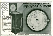 Old Elgédyne Gaumont 1928 Magazine Issue Receiver Post Advertising