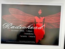 Affiche de concert ROCK de RADIOHEAD  TORONTO 2003 - signé du créateur 50x70 cm