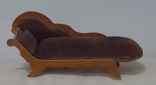 Antique Schneegas German Dollhouse Sofa Living Room Couch Chair Chaise Velvet