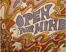 Earthbound Trading Open Your Mind Psychedelic flower power Wall Hanging Tapestry