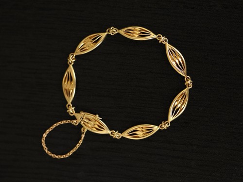 Art nouveau 18k - gold, chain