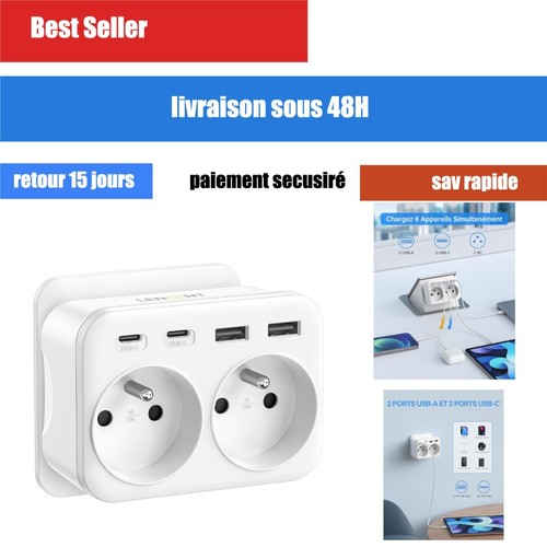 Prise usb secteur lencent en - 6,