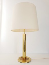 1970 CHIC BRASS SALON LAMP GOLDEN & LEATHER SIMILAR HEIGHT ADJUSTABLE 70S 70'S