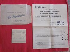 OLD LETTER LA REDOUTE ROUBAIX 1921 MANDATE CHARRENTAISES ORDER FORM