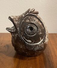 Zoomorphic Rooster Chicken Ceramic Sculpture 1950 Signed No? Vallauris? Anasse?