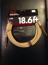 Fender Deluxe Series Instrument Cable, Straight, 18.6' - Tweed