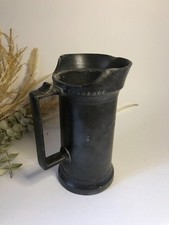 Patinated Pewter Pitcher / Measurement 1/2L - Engraved and Punched