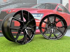 4X R20 Inch 5X112 Forzza Gravity Black Polished Clear Coat Wheels : Pour Audi
