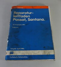 Workshop Manual VW Passat B2 Type 32b, Santana chassis from 04/1984