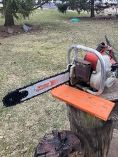 Old Vintage Super Stihl 08-S Rare Full Wrap Chainsaw Early Red Top Head Video
