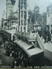  Stereo view RUE DES NATIONS PARIS EXPO UNIVERSELLE 1900 S I P 