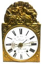 Mouvement  comtoise, verge, quantième révision récente orologio uhr french clock