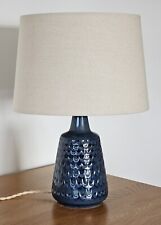 Danish Vintage Soholm Table Lamp Design By Einer Johansen, Amazing Blue Colour.