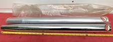 MCM NOS CHROME FORK TUBE COVERS LONG TYPE TRIUMPH BSA CHOPPER BOBBER CUSTOM CAFE
