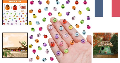 Mini coccinelles 8cm 100 - -,