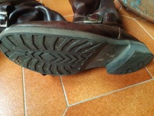 bottes de moto en cuir homme