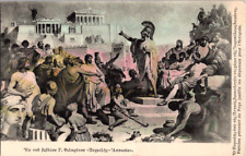 Vintage Postcard Pericles Pnyx Athens Greece Historic Ancient Debate