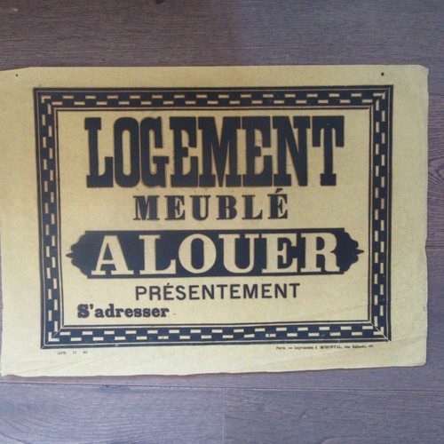 Affiche ancienne 1810 logement - 1810,