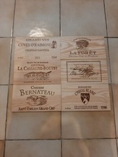Lot de 6 estampes bois façades caisse vin