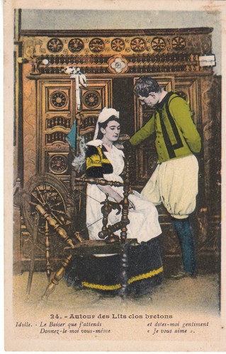 Cpa autour des lits - cpa,