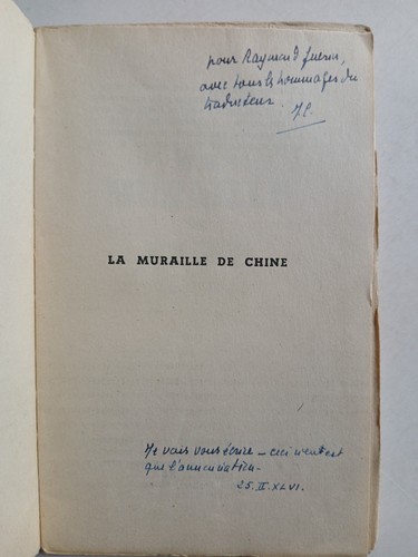 Kafka franz muraille de - ,