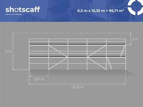 Neuf échafaudage façade - neuf, de
