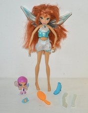 Poupée WINX CLUB Bloom Pixie Lockette RAINBOW Ailes cils 2004 SAISON 1 vintage