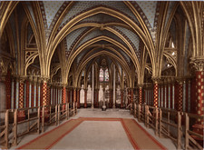 France, Paris. Sainte-Chapelle. Lower Chapel Interior. vintage pri