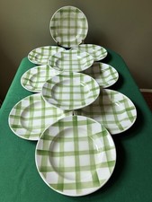 10 Assiettes creuses Moulin des Loups Vintage carreaux  Vintage DERNIER LOT