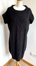 dress size 44 thick black twisted long straight cut short sleeves sweater 383!