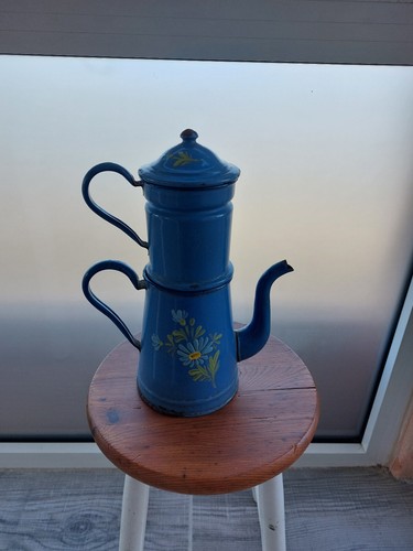 Ancienne cafetiere emaillee - ancienne,