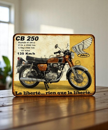 Plaque metal vintage honda - honda, cb