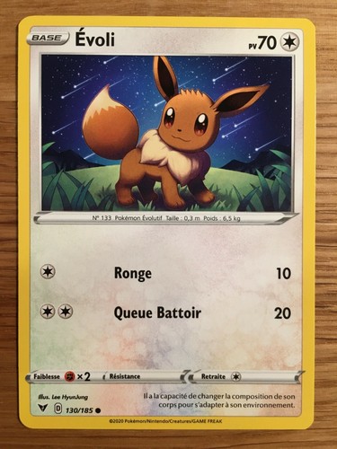 Carte pokémon commune - pokémon, evoli