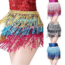 Jupe à Franges pour Femme avec Ceinture de Danse Orientale