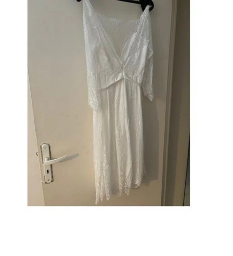 Robe blanche dentelle - blanche, –