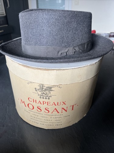 Chapeau gris feutre mossant - chapeau,