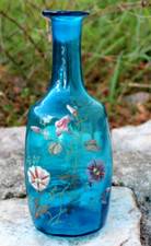 ancienne petite carafe bleue a