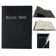 Goldenvalueable Anime Death Note Cosplay Notebook with Feather Pen and Bookmark