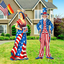 2 Pcs 4Th of July Yard Sign