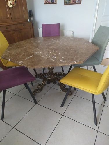 Table marbre octogonale - marbre,