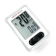 Cateye Velo 9 Function Wired Bike Computer White