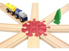 Piste Rouge 6 Voies Pour Brio Lillabo Bigjigs IKEA Jouet Pistes De Train En Bois