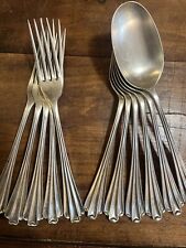 Suite de Couverts A Entremets 5 Fourchettes & 6 Grosses Cuillères Métal Argenté